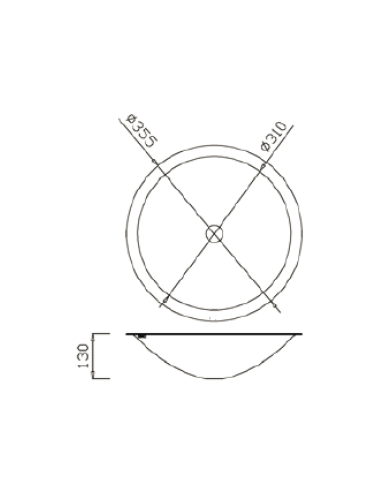 Lavamanos Circular Sin Rebosadero Ala Plana GENWEC