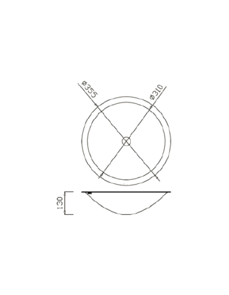 Lavamanos Circular Sin Rebosadero Ala Plana GENWEC